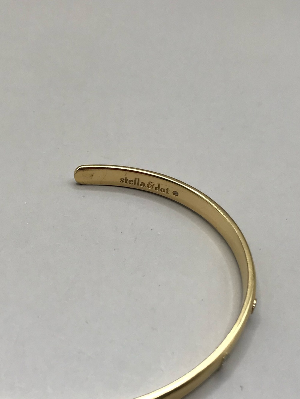 Stella & Dot Gold Tone Crystal Accent Cuff Bracelet - Picture 6 of 6